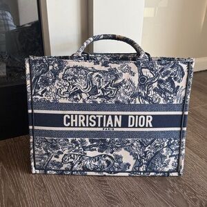 Women’s Dior Navy and Cream Book Tote